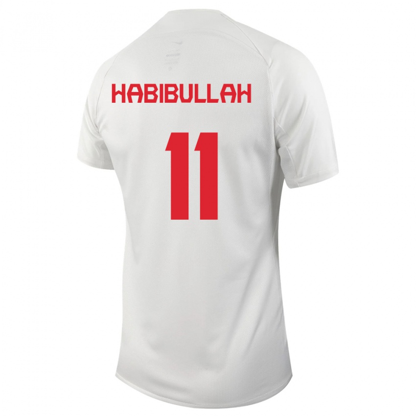 Niño Camiseta Canadá Kamron Habibullah #11 Blanco 2ª Equipación 24-26 La Camisa