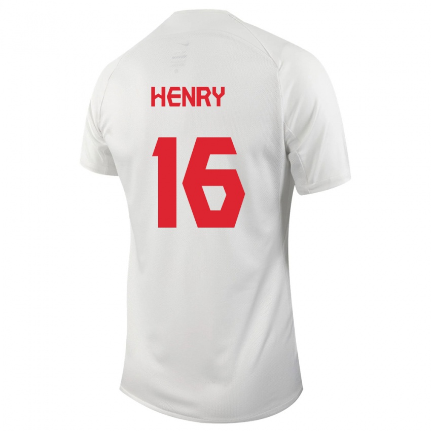 Niño Camiseta Canadá Mael Henry #16 Blanco 2ª Equipación 24-26 La Camisa