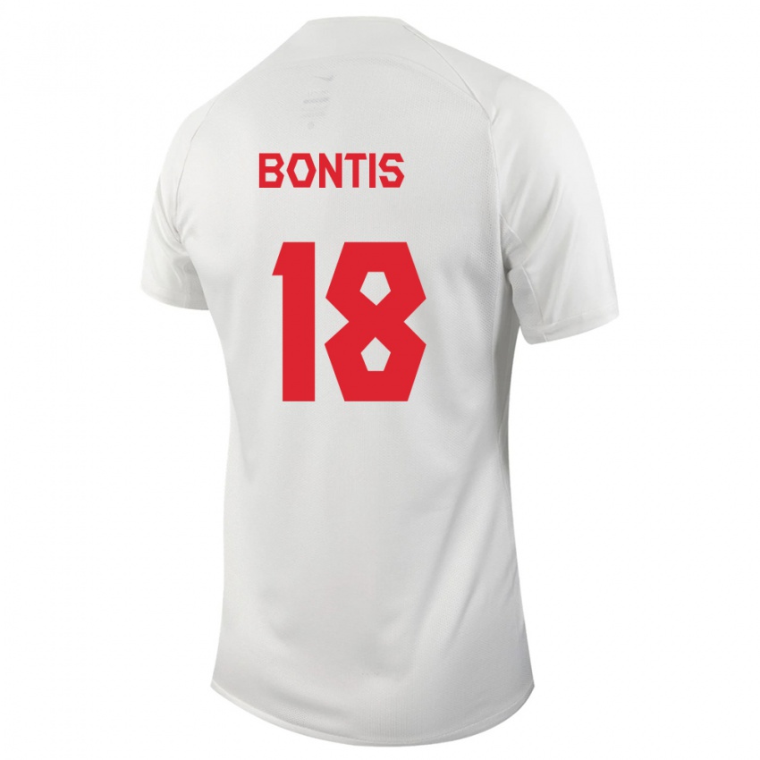 Niño Camiseta Canadá Dino Bontis #18 Blanco 2ª Equipación 24-26 La Camisa