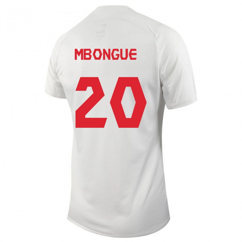 Niño Camiseta Canadá Hugo Mbongue #20 Blanco 2ª Equipación 24-26 La Camisa