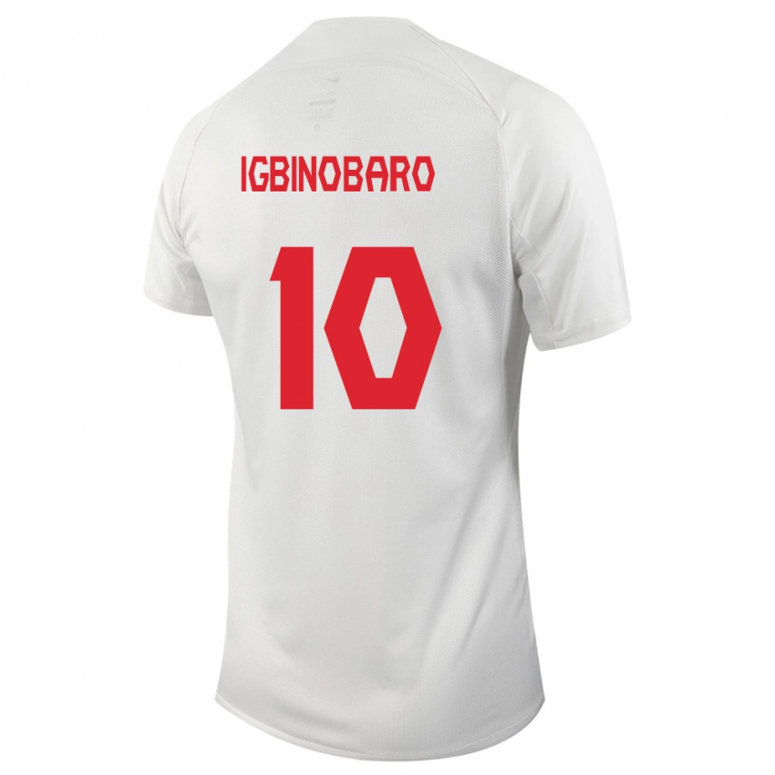 Niño Camiseta Canadá Philip Igbinobaro #10 Blanco 2ª Equipación 24-26 La Camisa