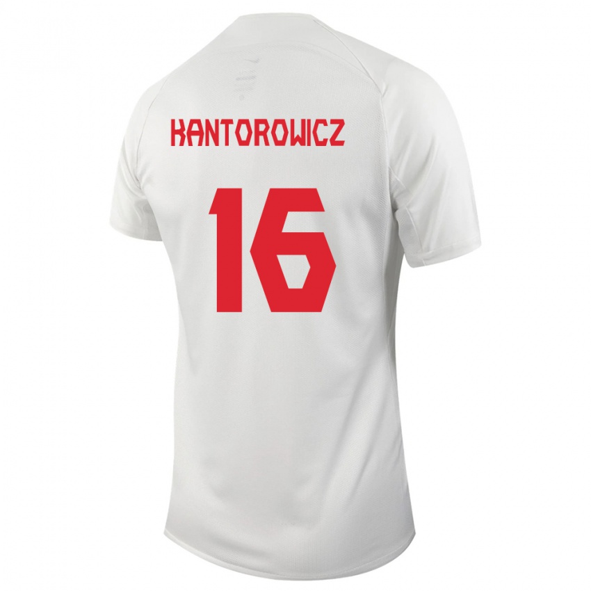 Niño Camiseta Canadá Dominic Kantorowicz #16 Blanco 2ª Equipación 24-26 La Camisa