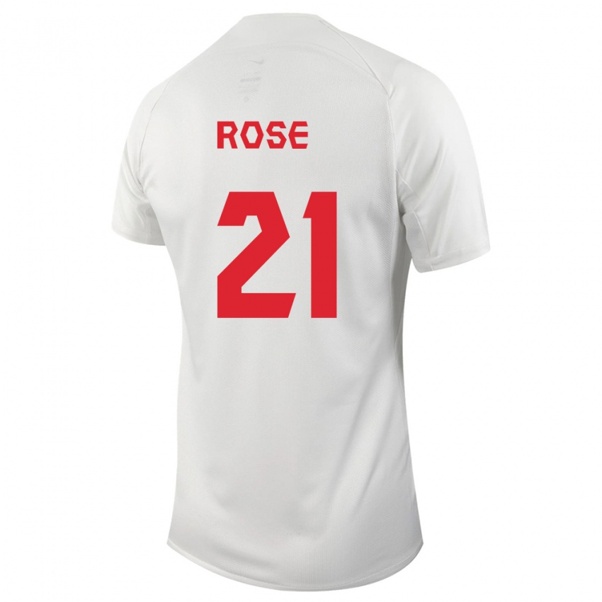 Niño Camiseta Canadá Jade Rose #21 Blanco 2ª Equipación 24-26 La Camisa