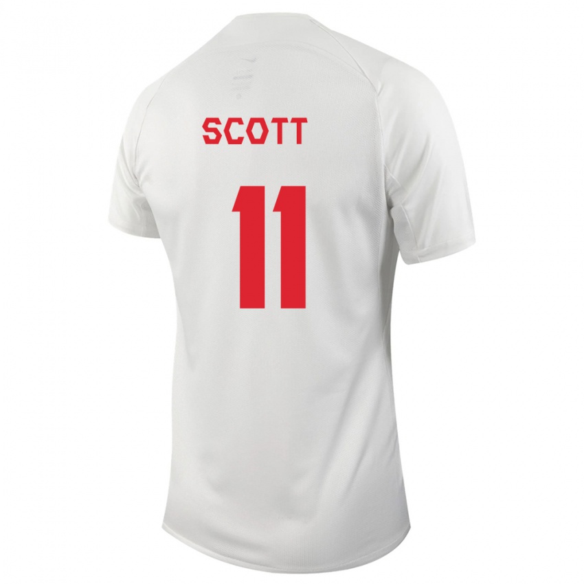 Niño Camiseta Canadá Desiree Scott #11 Blanco 2ª Equipación 24-26 La Camisa