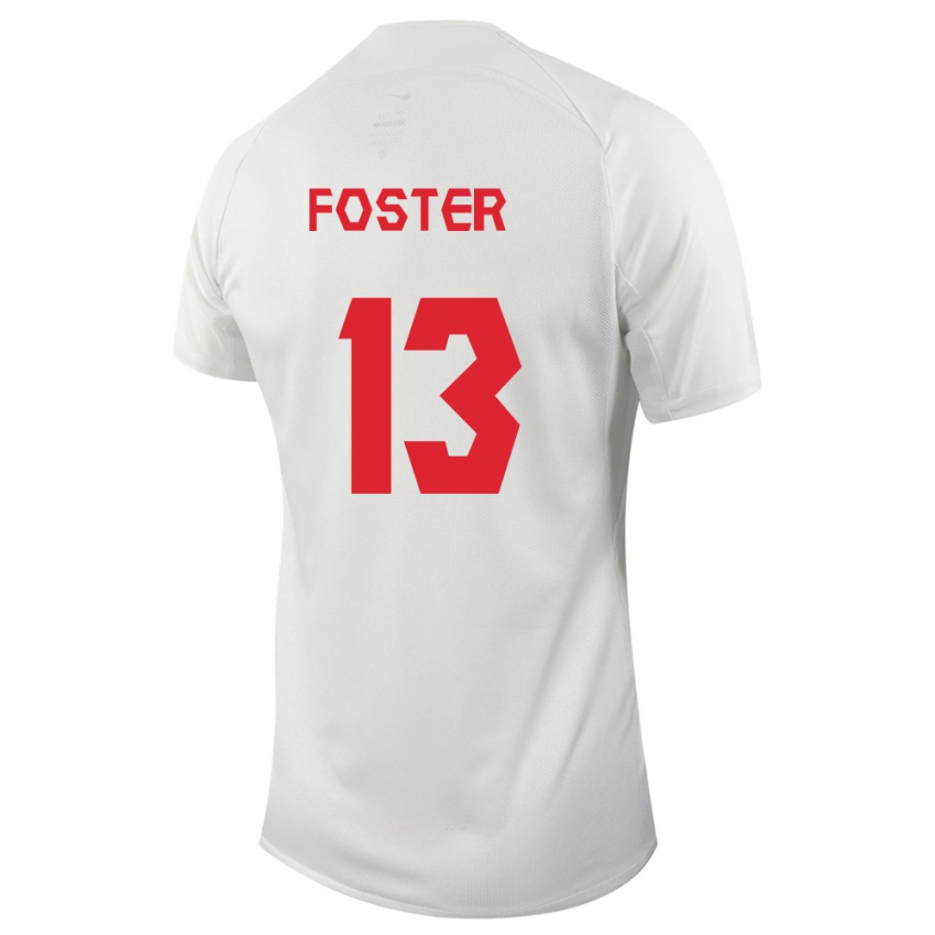 Niño Camiseta Canadá Rylee Foster #13 Blanco 2ª Equipación 24-26 La Camisa