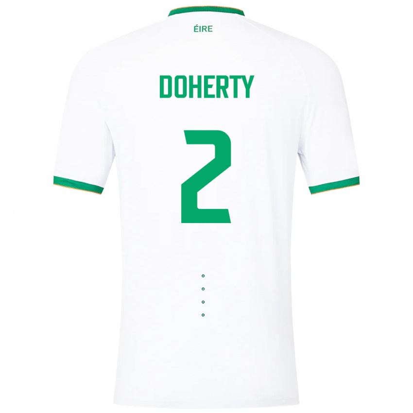 Niño Camiseta Irlanda Matt Doherty #2 Blanco 2ª Equipación 24-26 La Camisa