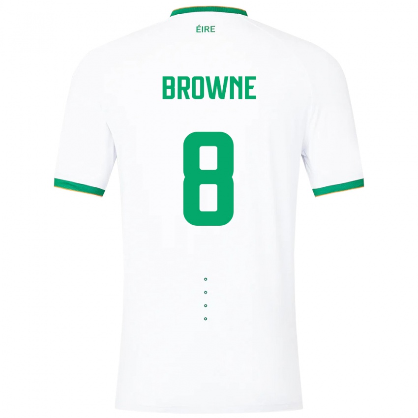 Niño Camiseta Irlanda Alan Browne #8 Blanco 2ª Equipación 24-26 La Camisa