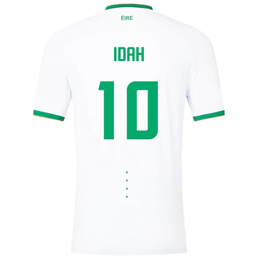 Niño Camiseta Irlanda Adam Idah #10 Blanco 2ª Equipación 24-26 La Camisa