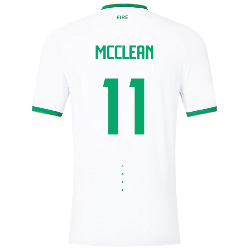 Niño Camiseta Irlanda James Mcclean #11 Blanco 2ª Equipación 24-26 La Camisa