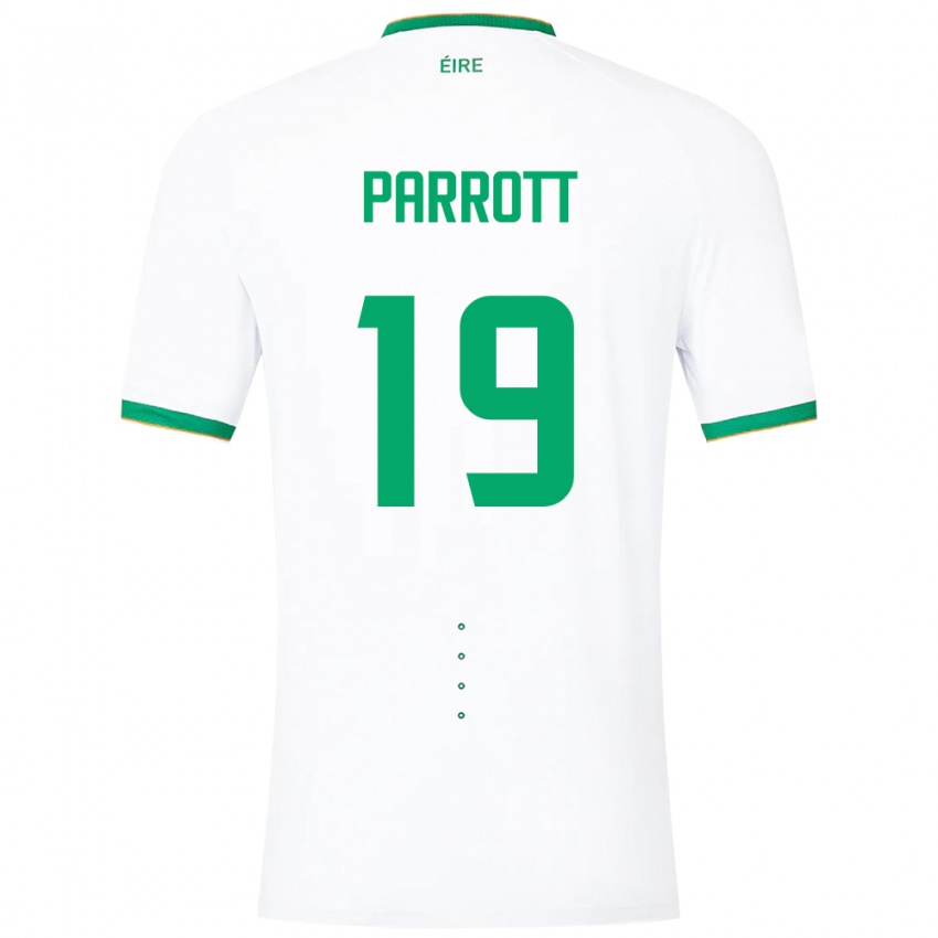 Niño Camiseta Irlanda Troy Parrott #19 Blanco 2ª Equipación 24-26 La Camisa
