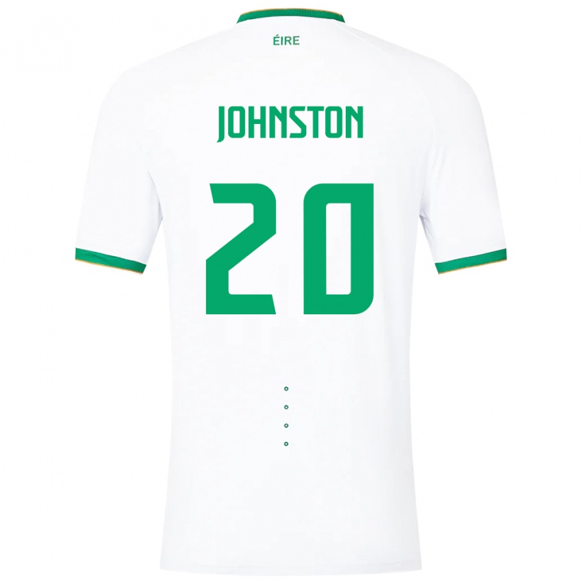 Niño Camiseta Irlanda Mikey Johnston #20 Blanco 2ª Equipación 24-26 La Camisa