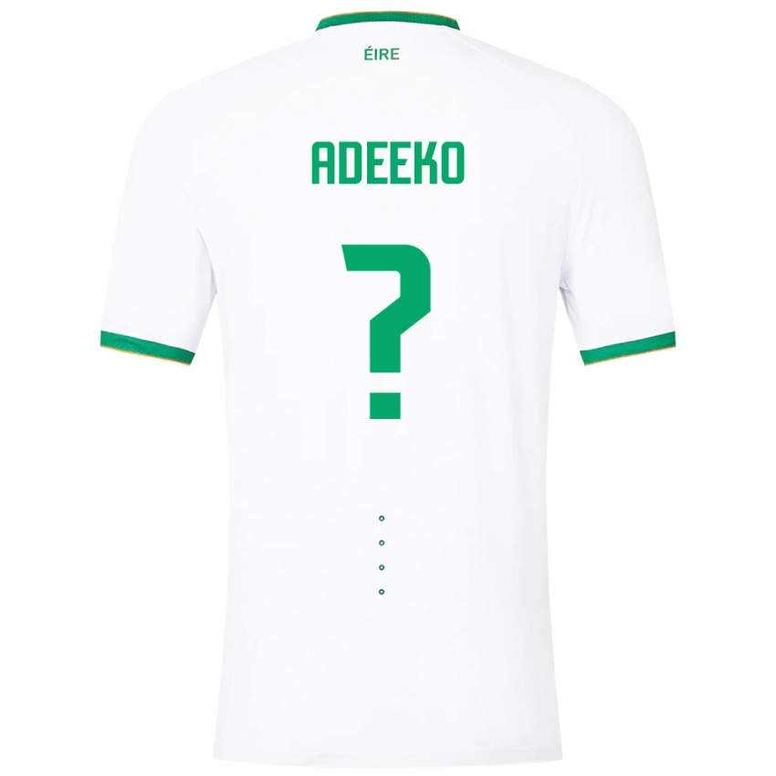 Niño Camiseta Irlanda Baba Adeeko #0 Blanco 2ª Equipación 24-26 La Camisa