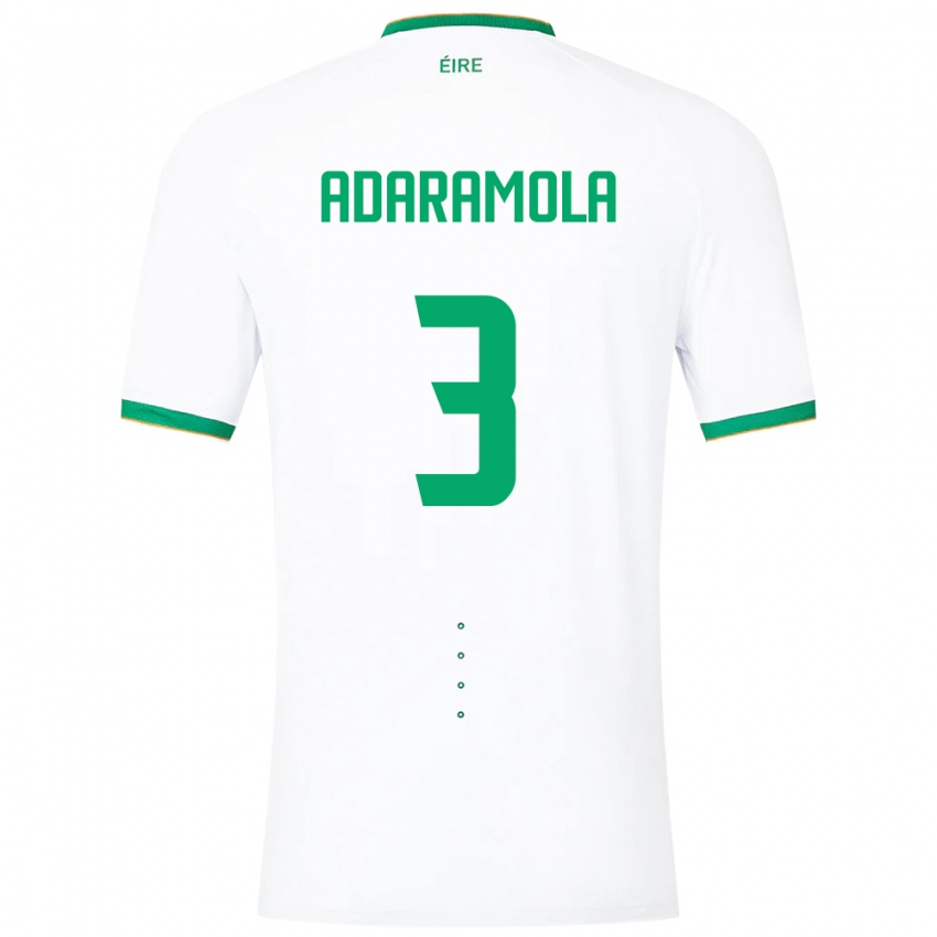 Niño Camiseta Irlanda Tayo Adaramola #3 Blanco 2ª Equipación 24-26 La Camisa