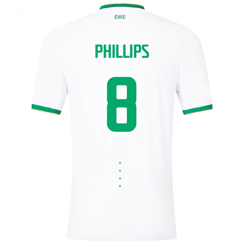 Niño Camiseta Irlanda Killian Phillips #8 Blanco 2ª Equipación 24-26 La Camisa