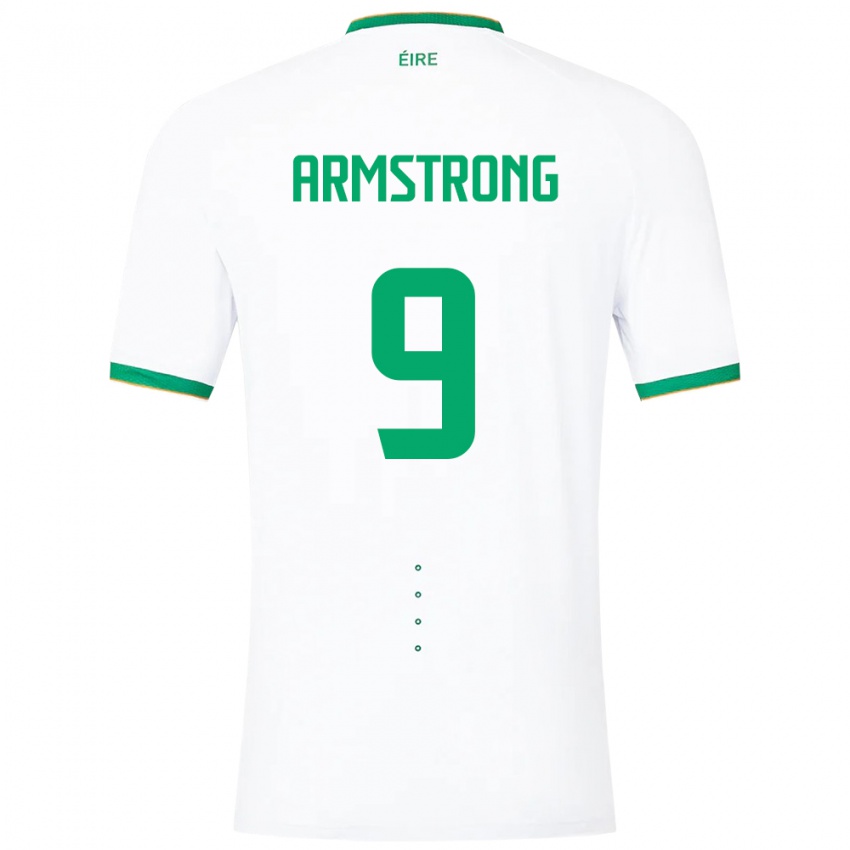 Niño Camiseta Irlanda Sinclair Armstrong #9 Blanco 2ª Equipación 24-26 La Camisa
