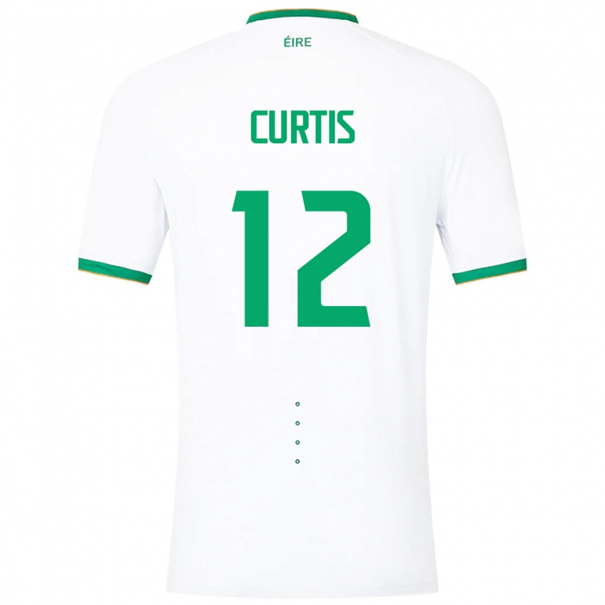 Niño Camiseta Irlanda Sam Curtis #12 Blanco 2ª Equipación 24-26 La Camisa