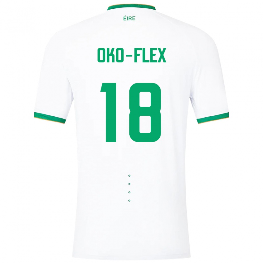 Niño Camiseta Irlanda Armstrong Oko-Flex #18 Blanco 2ª Equipación 24-26 La Camisa