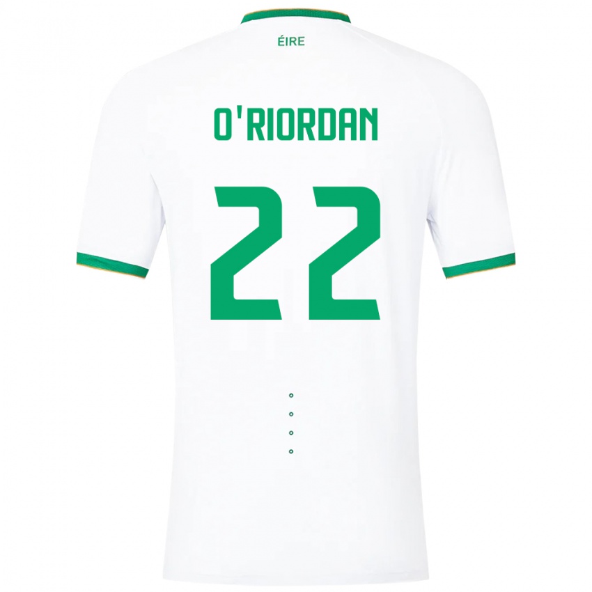 Niño Camiseta Irlanda Connor O'riordan #22 Blanco 2ª Equipación 24-26 La Camisa