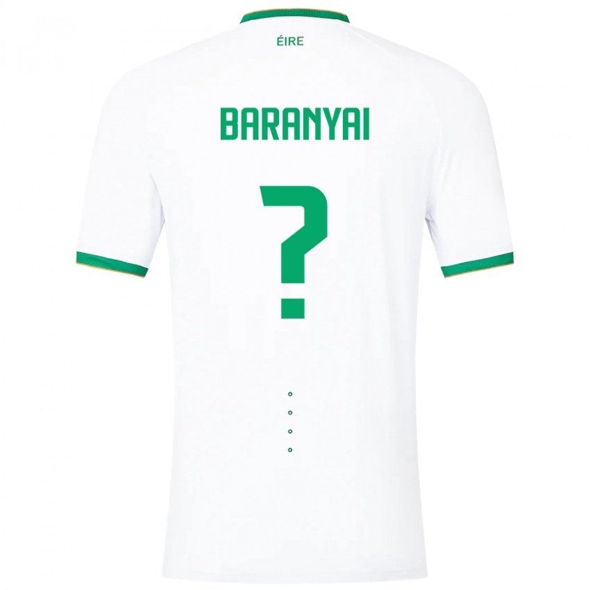 Niño Camiseta Irlanda Patrick Baranyai #0 Blanco 2ª Equipación 24-26 La Camisa