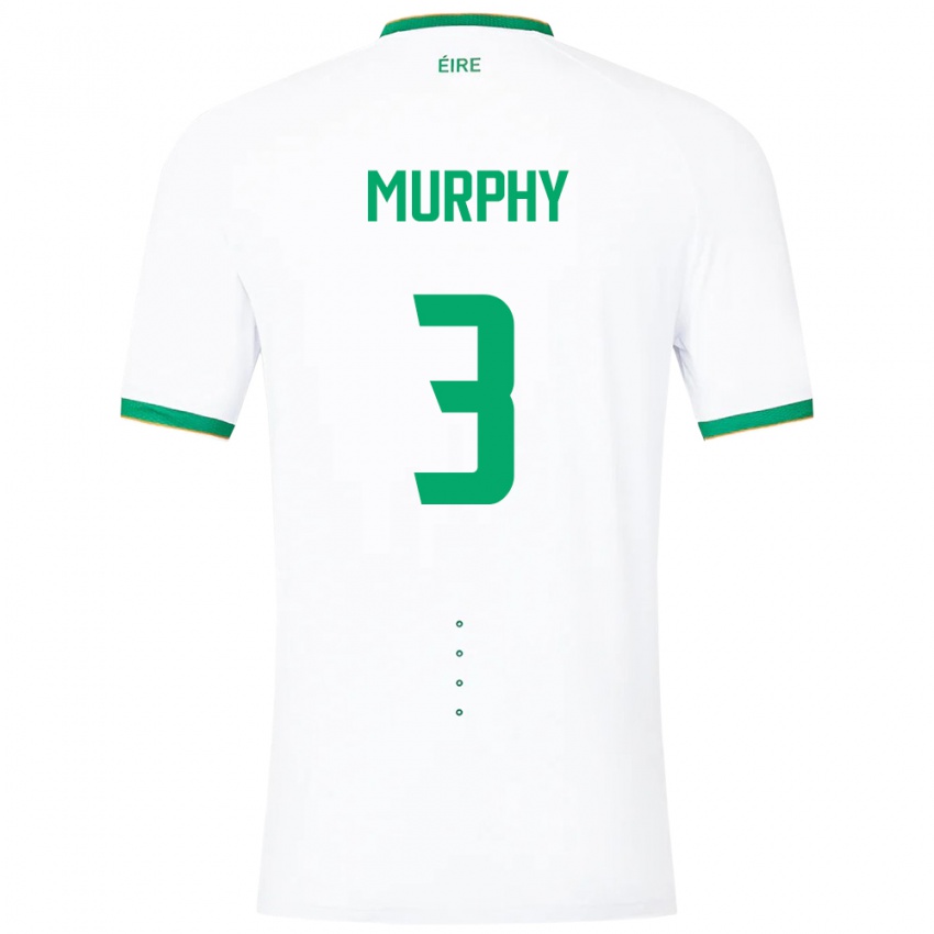 Niño Camiseta Irlanda Alex Murphy #3 Blanco 2ª Equipación 24-26 La Camisa