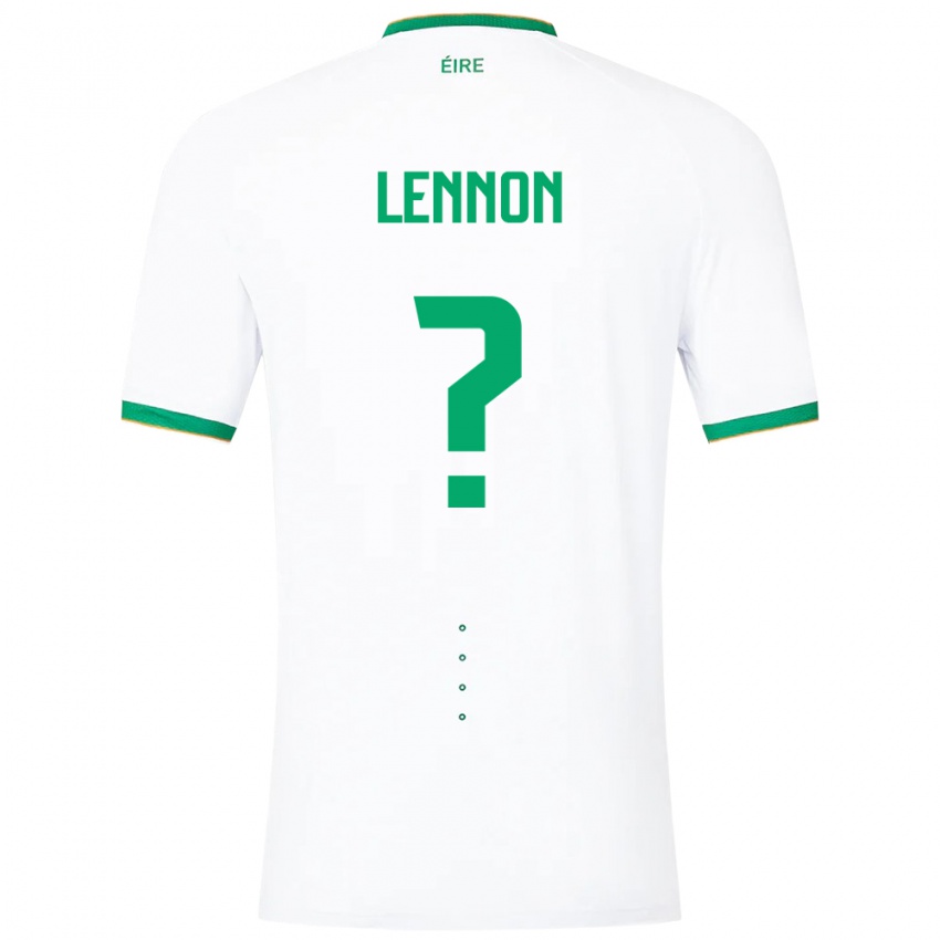 Niño Camiseta Irlanda Adam Lennon #0 Blanco 2ª Equipación 24-26 La Camisa