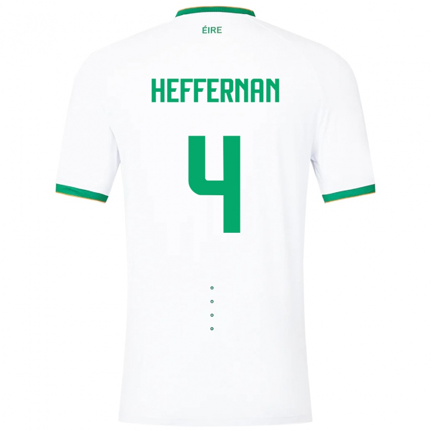 Niño Camiseta Irlanda Cathal Heffernan #4 Blanco 2ª Equipación 24-26 La Camisa