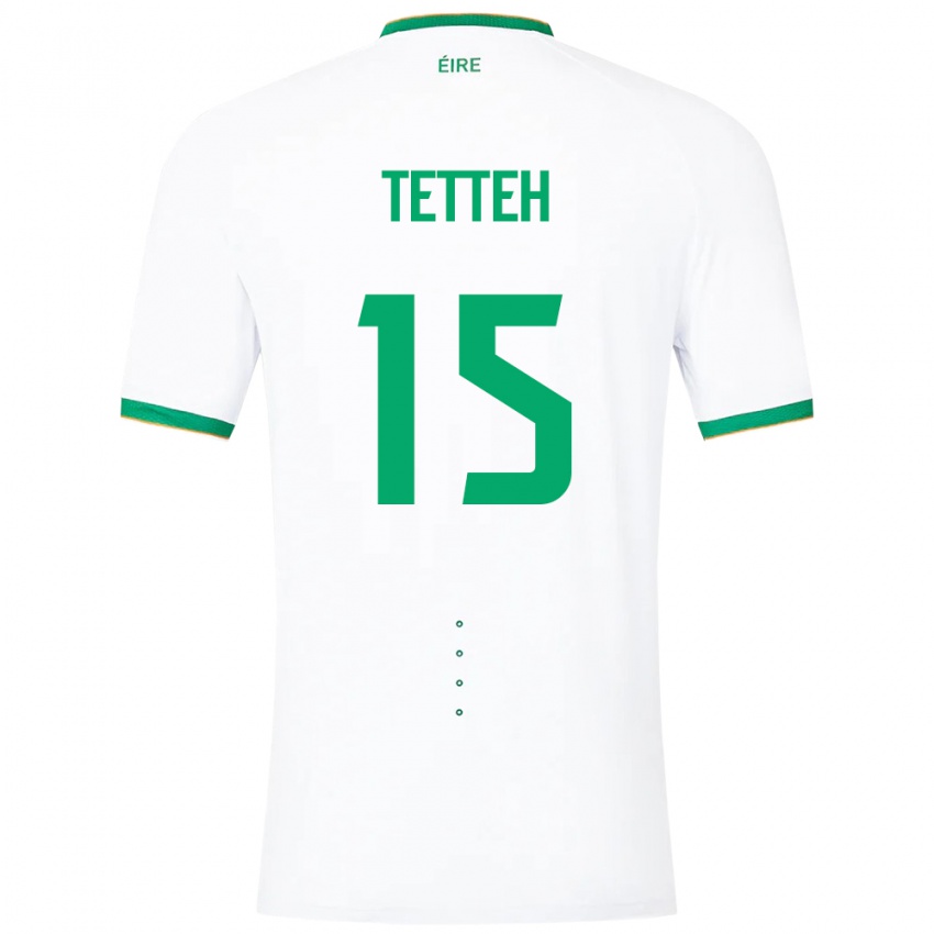 Niño Camiseta Irlanda Gideon Tetteh #15 Blanco 2ª Equipación 24-26 La Camisa