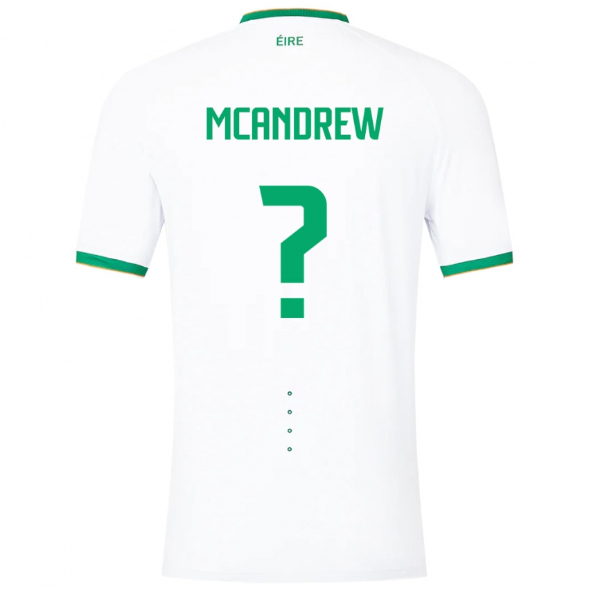 Niño Camiseta Irlanda Niall Mcandrew #0 Blanco 2ª Equipación 24-26 La Camisa