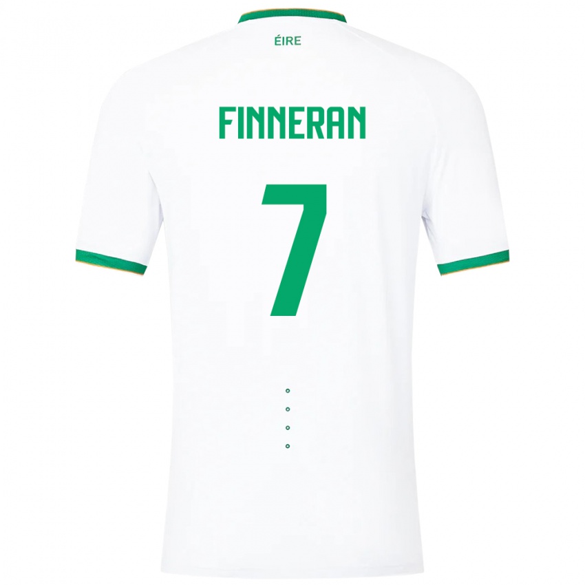 Niño Camiseta Irlanda Rory Finneran #7 Blanco 2ª Equipación 24-26 La Camisa