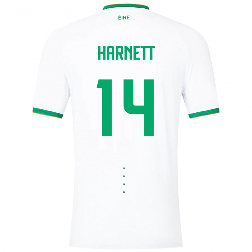 Niño Camiseta Irlanda Kaylem Harnett #14 Blanco 2ª Equipación 24-26 La Camisa