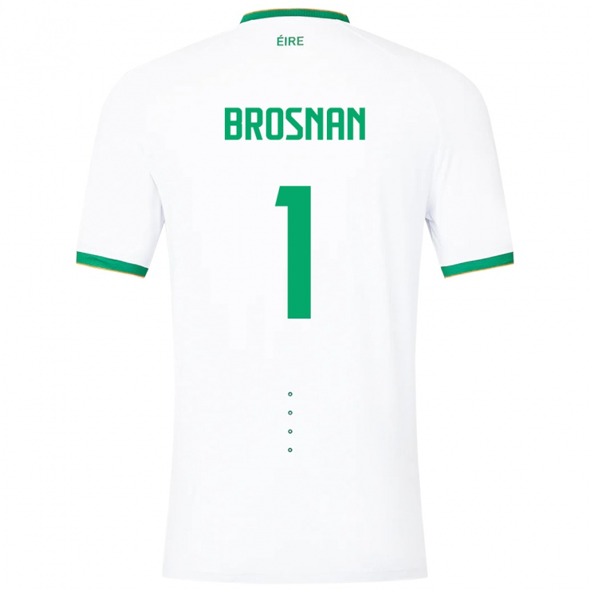 Niño Camiseta Irlanda Courtney Brosnan #1 Blanco 2ª Equipación 24-26 La Camisa