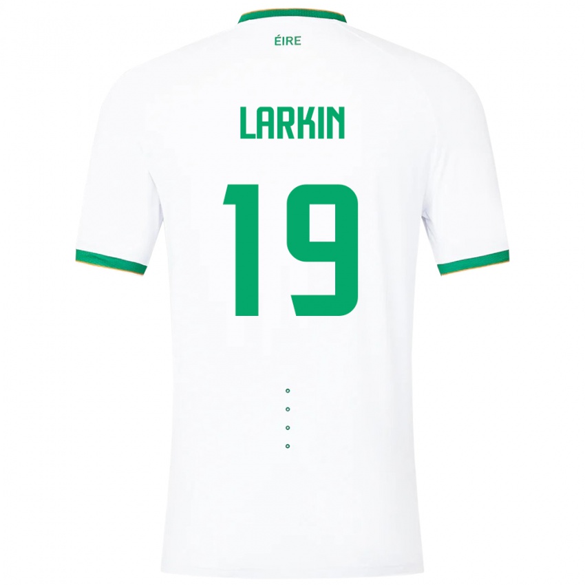 Niño Camiseta Irlanda Abbie Larkin #19 Blanco 2ª Equipación 24-26 La Camisa