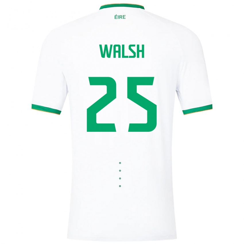 Niño Camiseta Irlanda Megan Walsh #25 Blanco 2ª Equipación 24-26 La Camisa