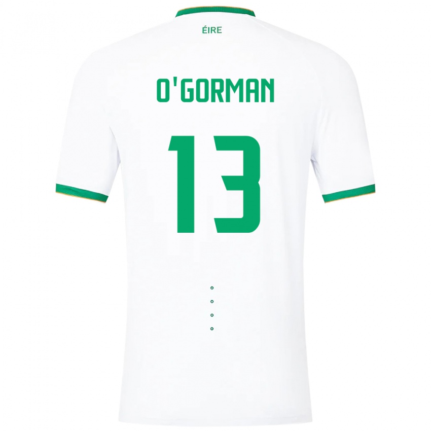 Niño Camiseta Irlanda Áine O'gorman #13 Blanco 2ª Equipación 24-26 La Camisa