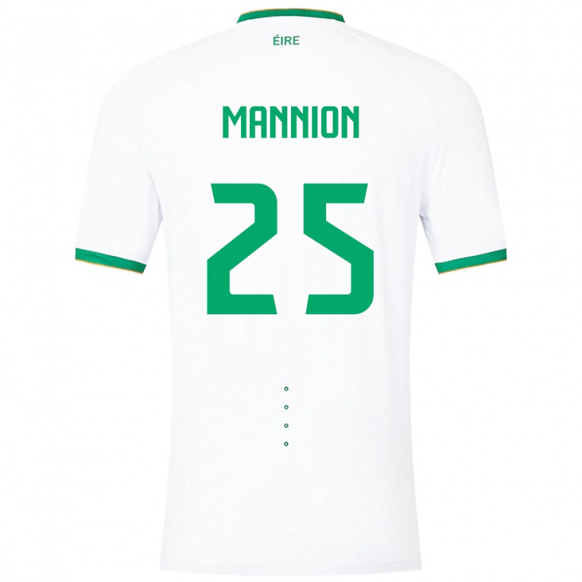 Niño Camiseta Irlanda Aoife Mannion #25 Blanco 2ª Equipación 24-26 La Camisa