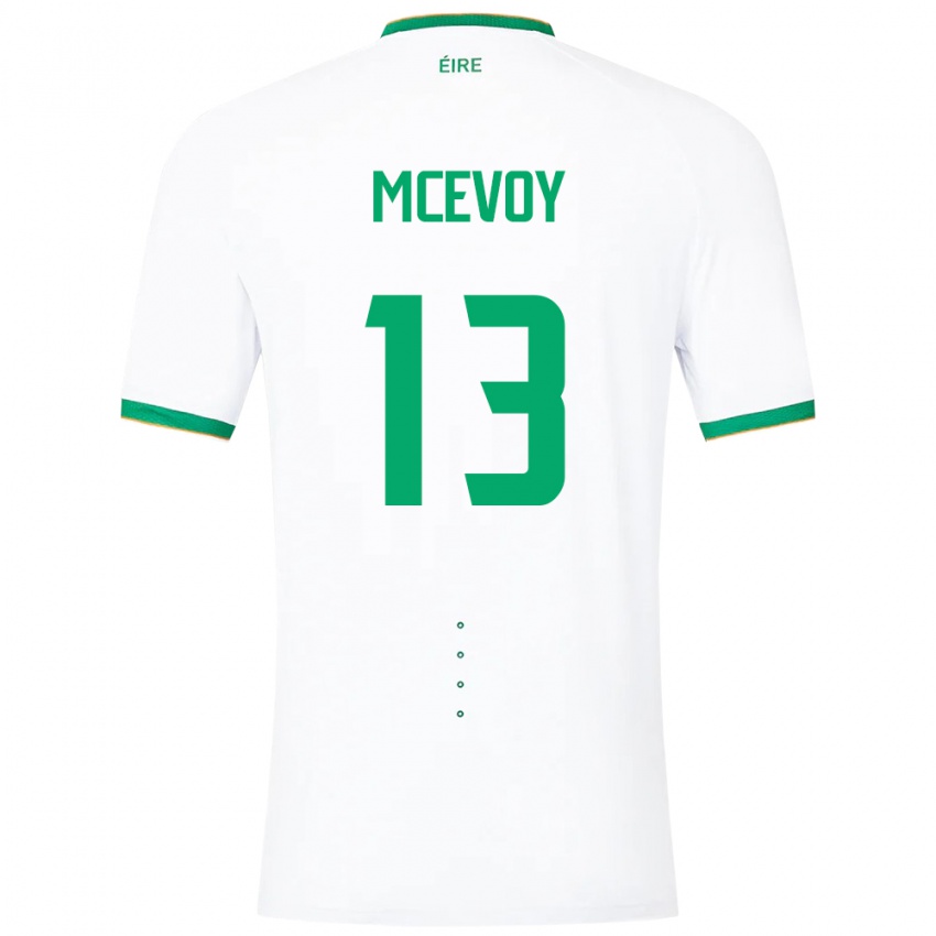 Niño Camiseta Irlanda Alannah Mcevoy #13 Blanco 2ª Equipación 24-26 La Camisa