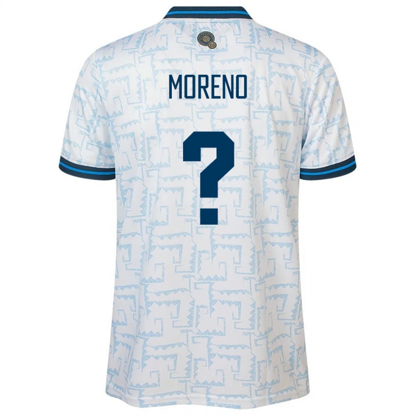 Niño Camiseta El Salvador Amando Moreno #0 Blanco 2ª Equipación 24-26 La Camisa