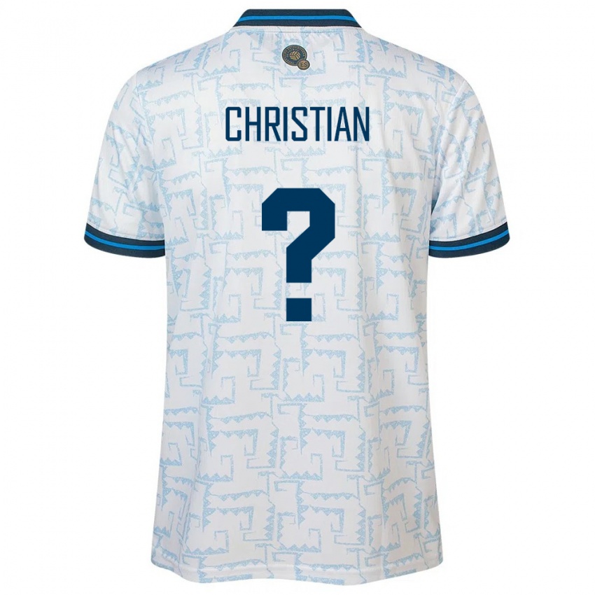 Niño Camiseta El Salvador Christian Martínez #0 Blanco 2ª Equipación 24-26 La Camisa