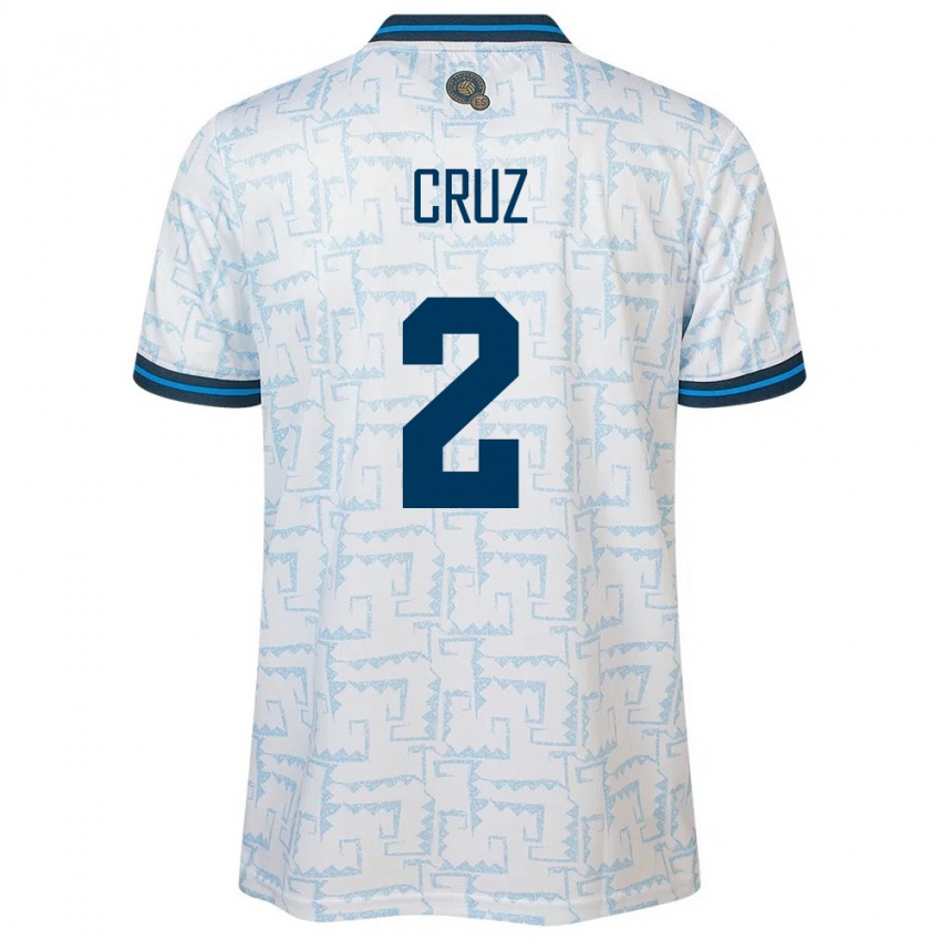 Niño Camiseta El Salvador Melvin Cruz #2 Blanco 2ª Equipación 24-26 La Camisa