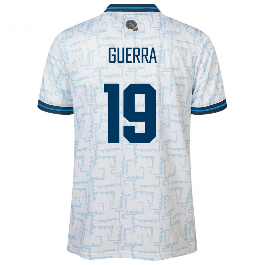 Niño Camiseta El Salvador Steven Guerra #19 Blanco 2ª Equipación 24-26 La Camisa