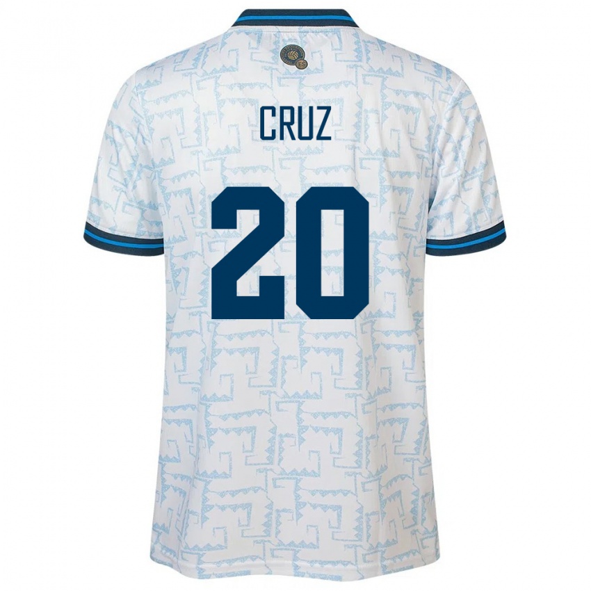 Niño Camiseta El Salvador Jorge Cruz #20 Blanco 2ª Equipación 24-26 La Camisa
