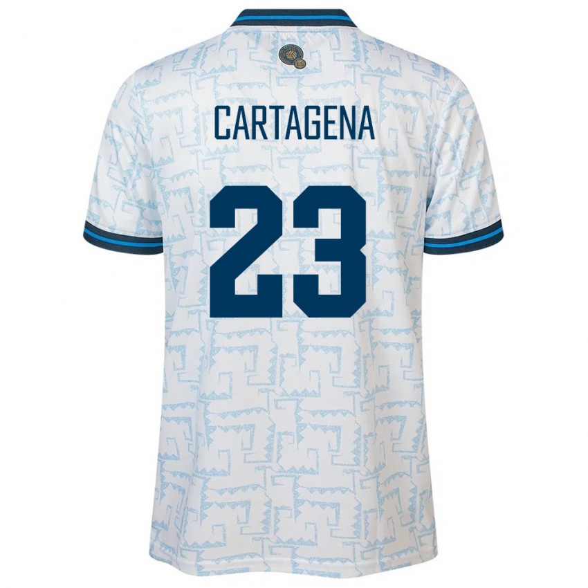 Niño Camiseta El Salvador Melvin Cartagena #23 Blanco 2ª Equipación 24-26 La Camisa