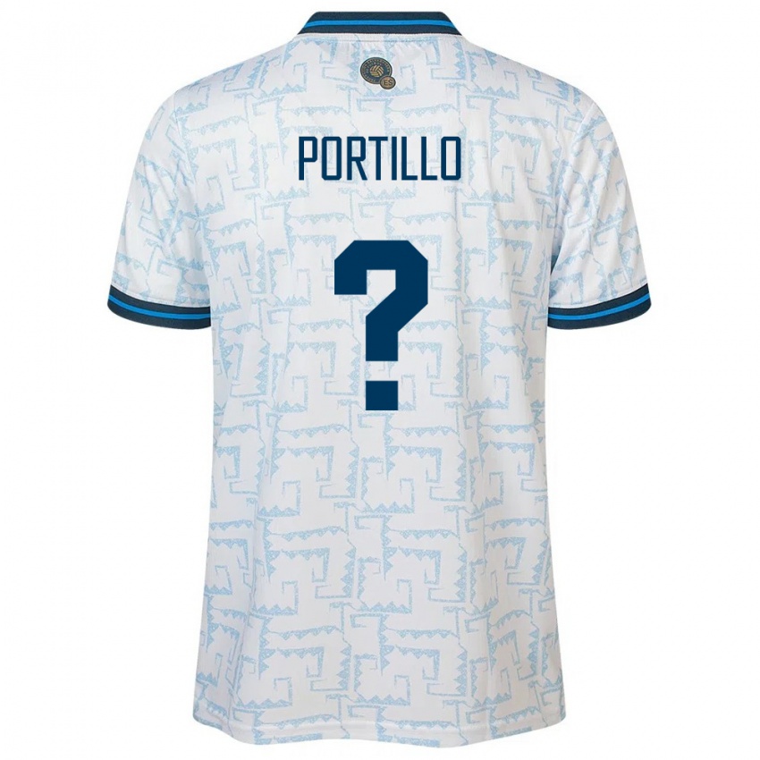 Niño Camiseta El Salvador Cristian Portillo #0 Blanco 2ª Equipación 24-26 La Camisa