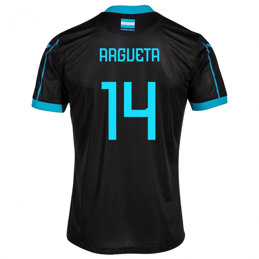 Niño Camiseta Honduras Carlos Argueta #14 Negro 2ª Equipación 24-26 La Camisa