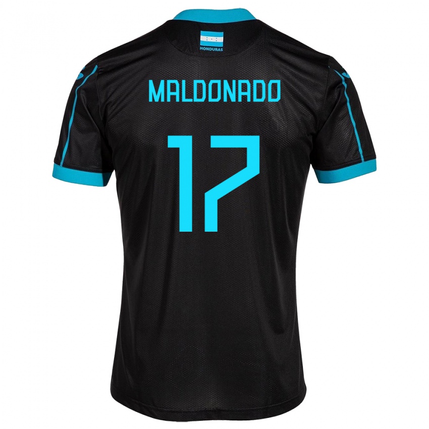 Niño Camiseta Honduras Axel Maldonado #17 Negro 2ª Equipación 24-26 La Camisa