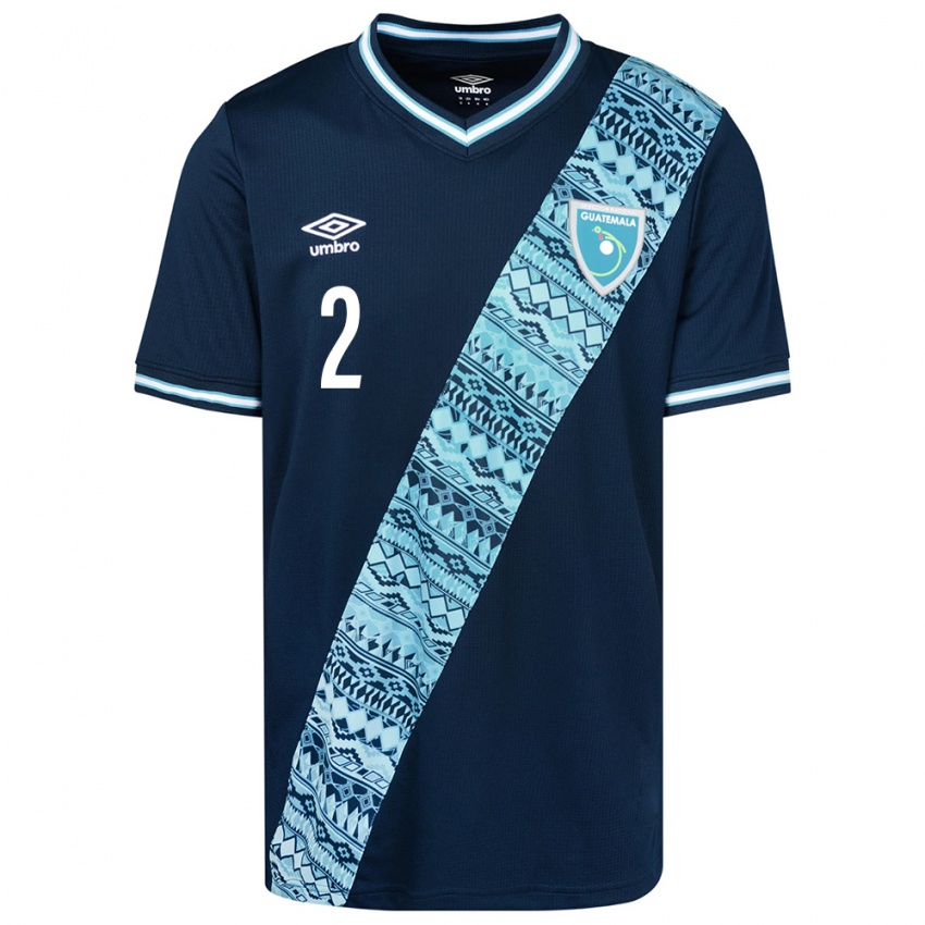 Niño Camiseta Guatemala Francisco López #2 Azul 2ª Equipación 24-26 La Camisa