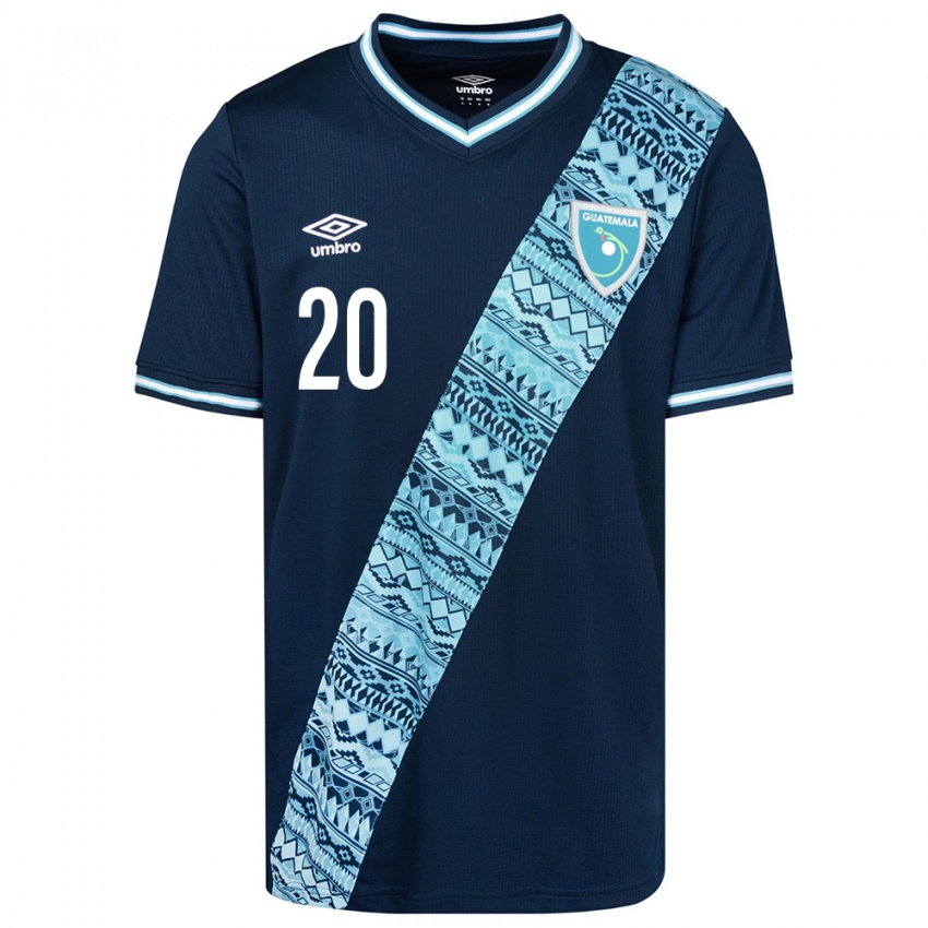 Niño Camiseta Guatemala Brayam Castañeda #20 Azul 2ª Equipación 24-26 La Camisa
