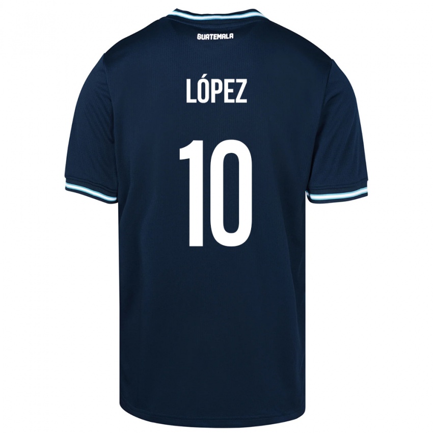 Niño Camiseta Guatemala Antonio López #10 Azul 2ª Equipación 24-26 La Camisa