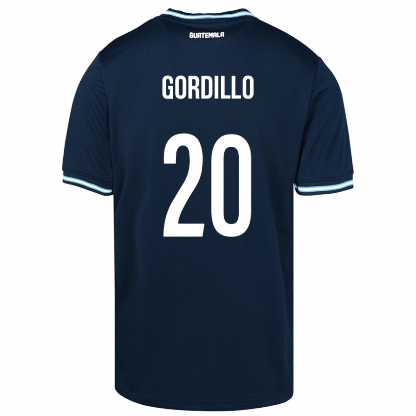 Niño Camiseta Guatemala Gerardo Gordillo #20 Azul 2ª Equipación 24-26 La Camisa