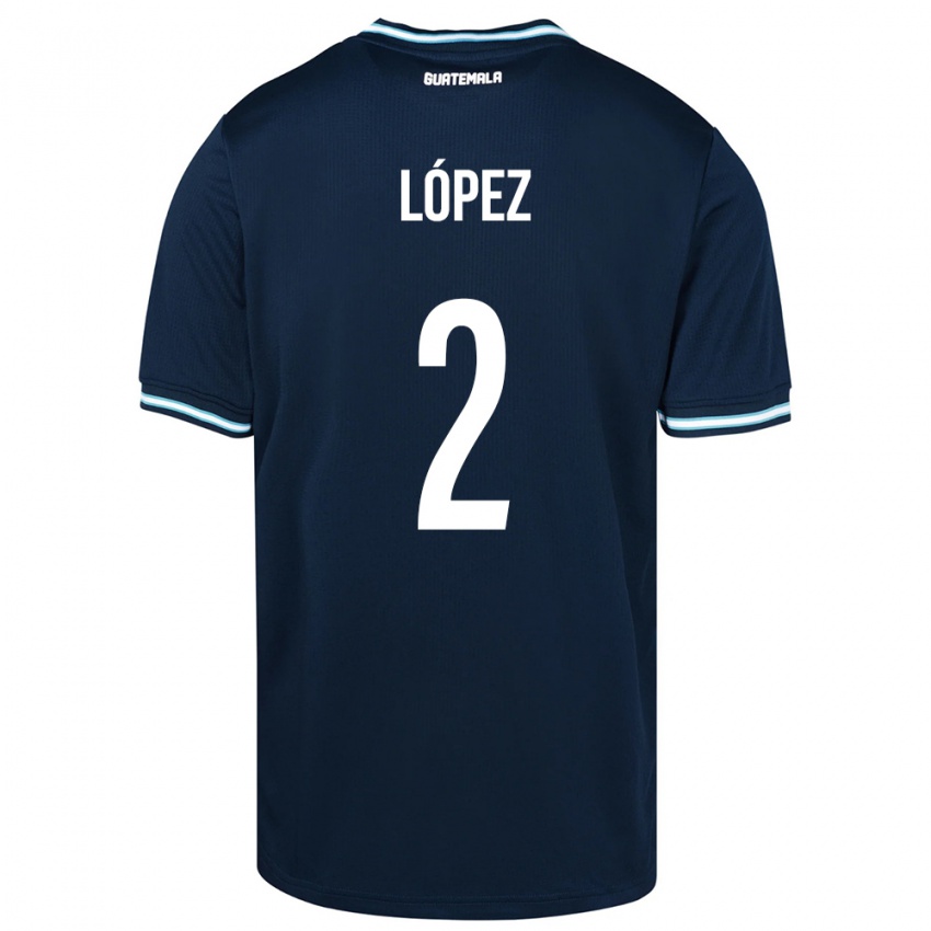 Niño Camiseta Guatemala Francisco López #2 Azul 2ª Equipación 24-26 La Camisa